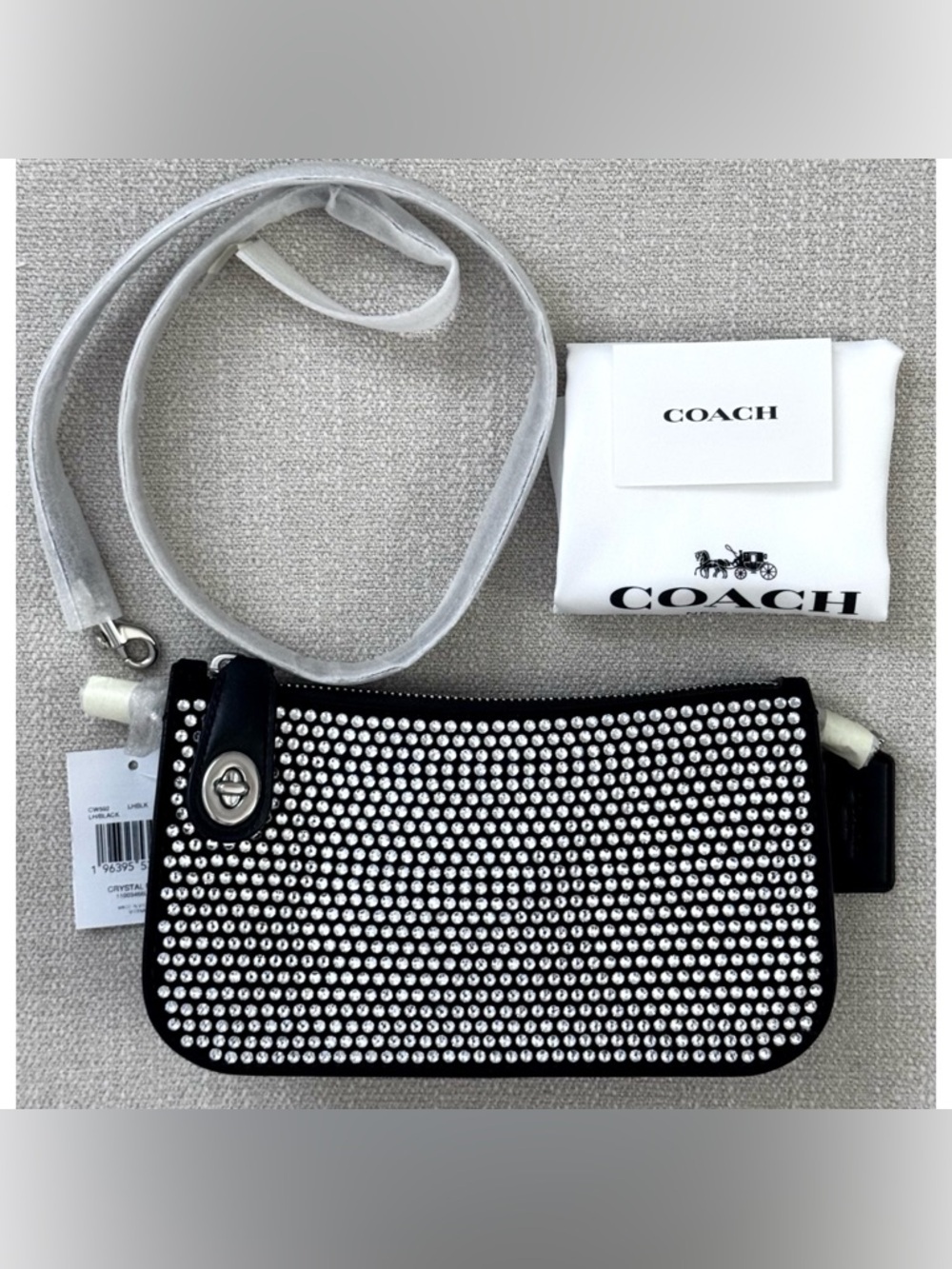COACH Penn Shoulder Bag With Crystal, BLACK - Picture 3 of 15